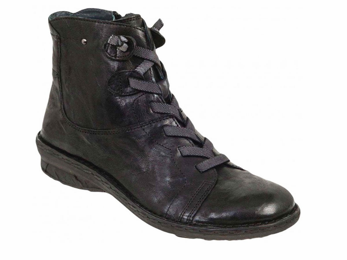 WINTER BAZAAR: Leather Cazual Ankle KHRIO 684-19596 Black